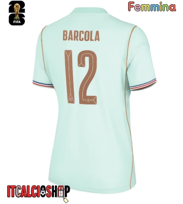Francia Bradley Barcola #12 Seconda Maglia Femmina Mondiali 2026 Manica Corta